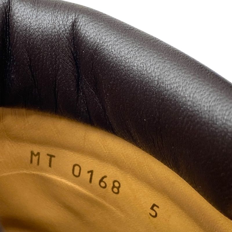 Louis Vuitton Line Ankle Boots Short Brown Logo Leather Mt0168 — view 7