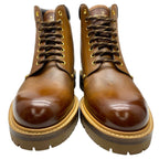 Louis Vuitton Line Ankle Boots Short Brown Logo Leather Mt0168 — view 2