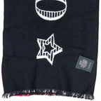 Gucci Muffler Shawl Guccify Magnetismo Reversible Large Logo Wool Red Scarf — view 5