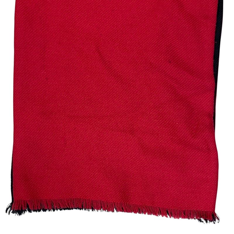 Gucci Muffler Shawl Guccify Magnetismo Reversible Large Logo Wool Red Scarf — view 6