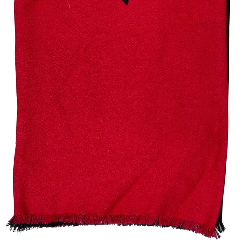 Gucci Muffler Shawl Guccify Magnetismo Reversible Large Logo Wool Red Scarf — view 7