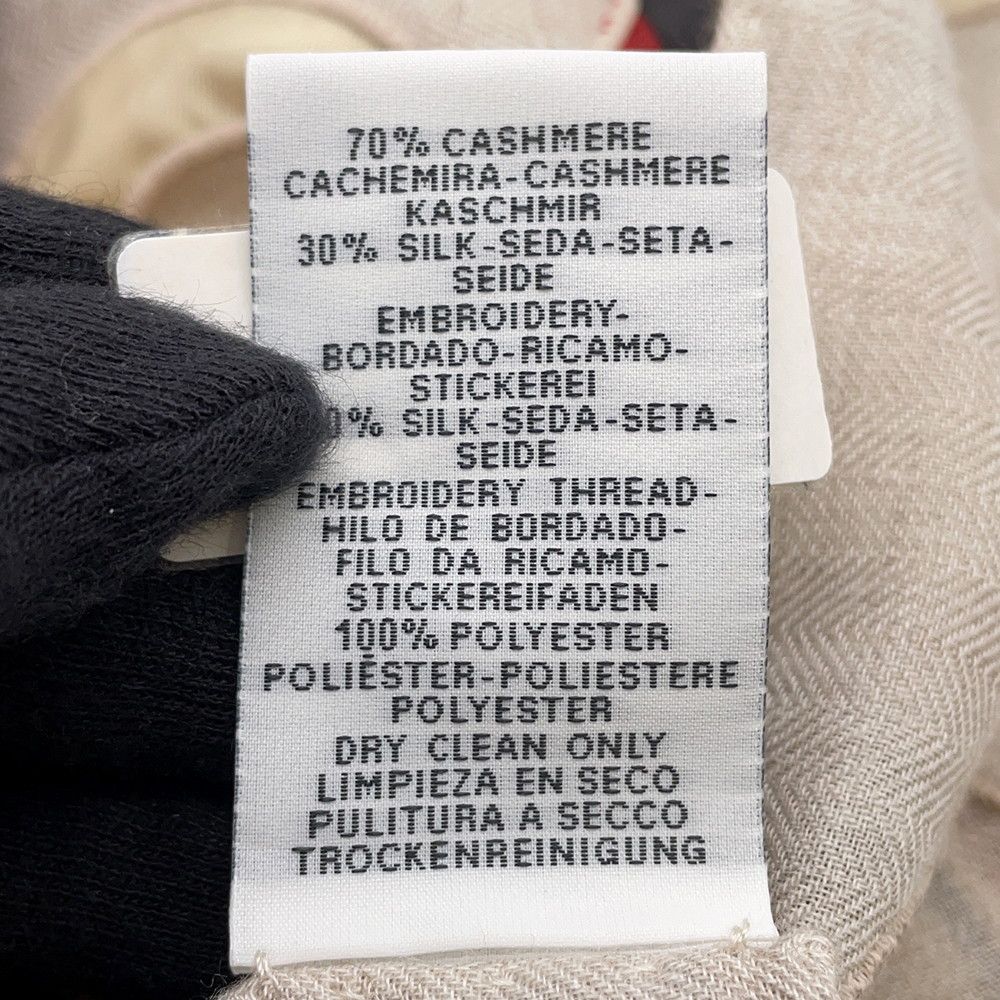 Hermes Scarf Carre 90 Appl Couvertures ET Tenues Cashmere Silk Mastic Natural Multicolor — view 5
