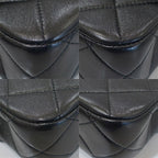 Chanel Mini Quilted Shoulder Bag Leather Pearl BK Gdhardware Random — view 6