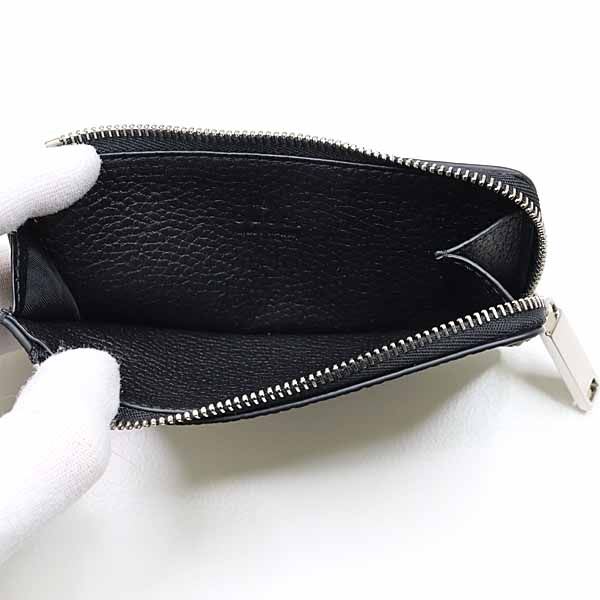 Gucci Logo Zip Card Case Coin Fragment Black Grain Leather — view 7