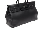 Gucci Kelly Shape Logo Boston Bag Calfskin Leather Black Silver — view 3