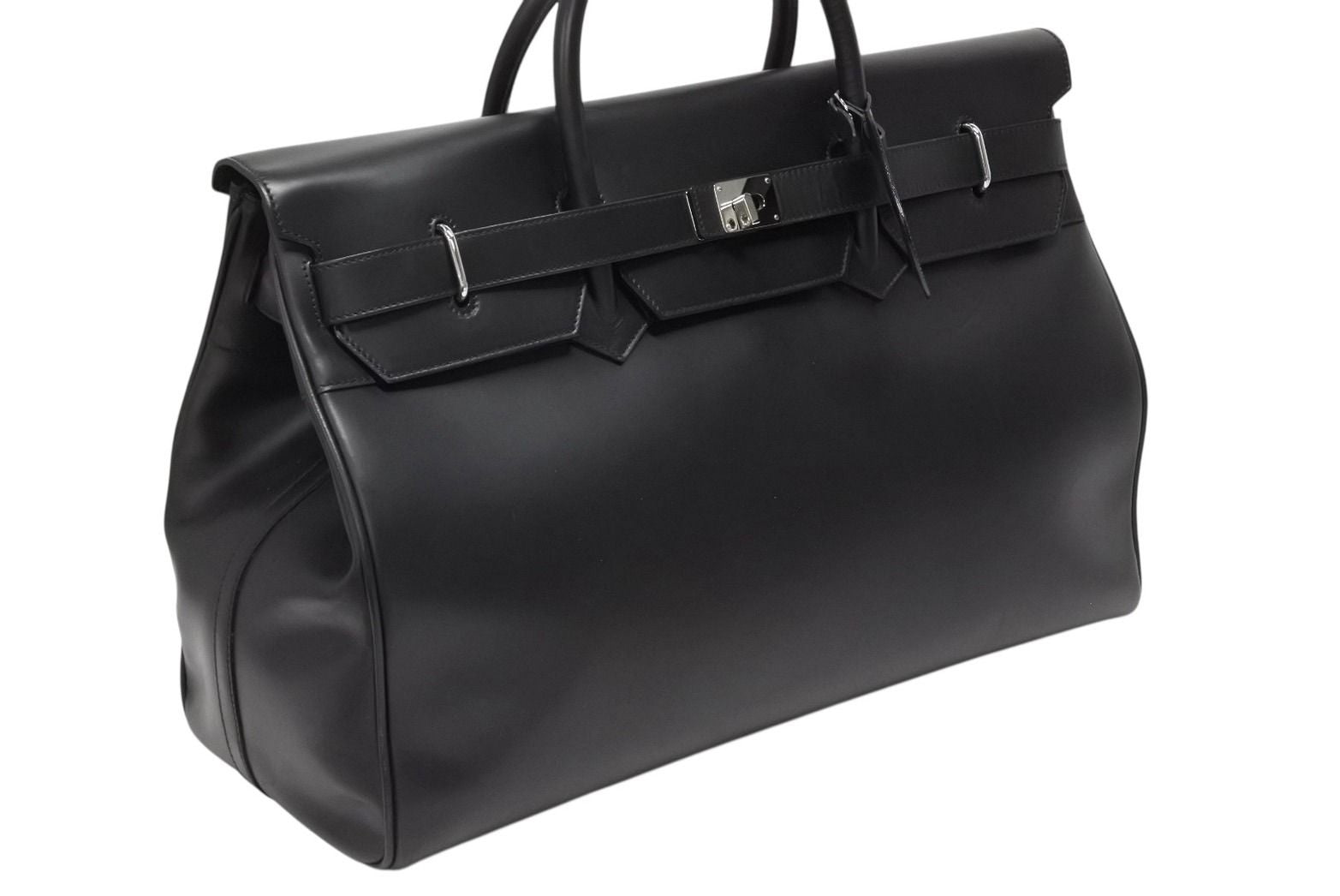 Gucci Kelly Shape Logo Boston Bag Calfskin Leather Black Silver — view 3