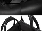 Gucci Kelly Shape Logo Boston Bag Calfskin Leather Black Silver — view 6