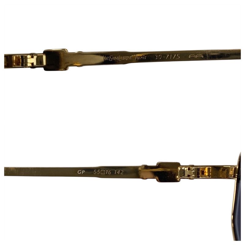Yves Saint Laurent Vintage Gold Navy 5516 142 Sunglasses — view 7