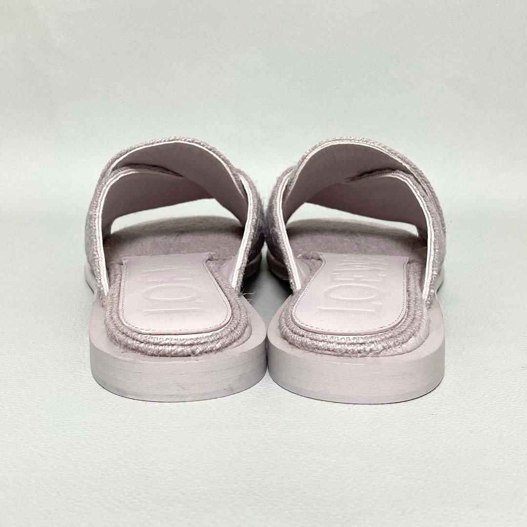 Loewe Slide Sandals Jute 39 Lavender — view 4