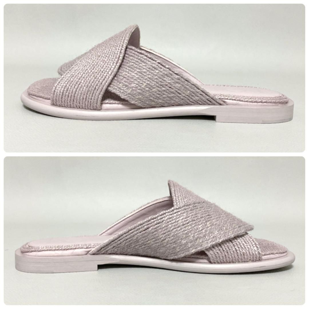Loewe Slide Sandals Jute 39 Lavender — view 5