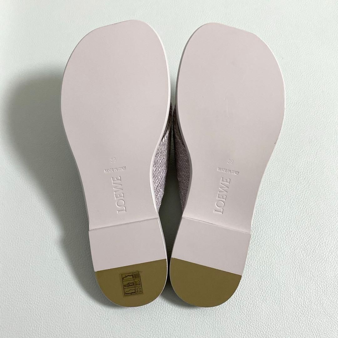 Loewe Slide Sandals Jute 39 Lavender — view 7
