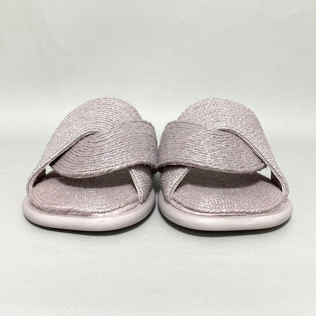 Loewe Slide Sandals Jute 39 Lavender — view 3