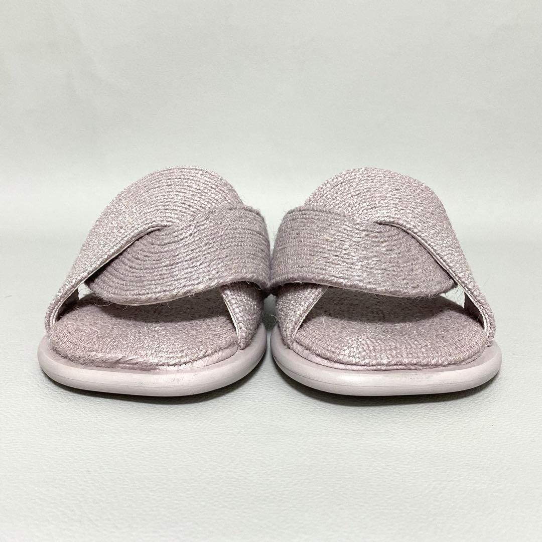 Loewe Slide Sandals Jute 39 Lavender — view 3