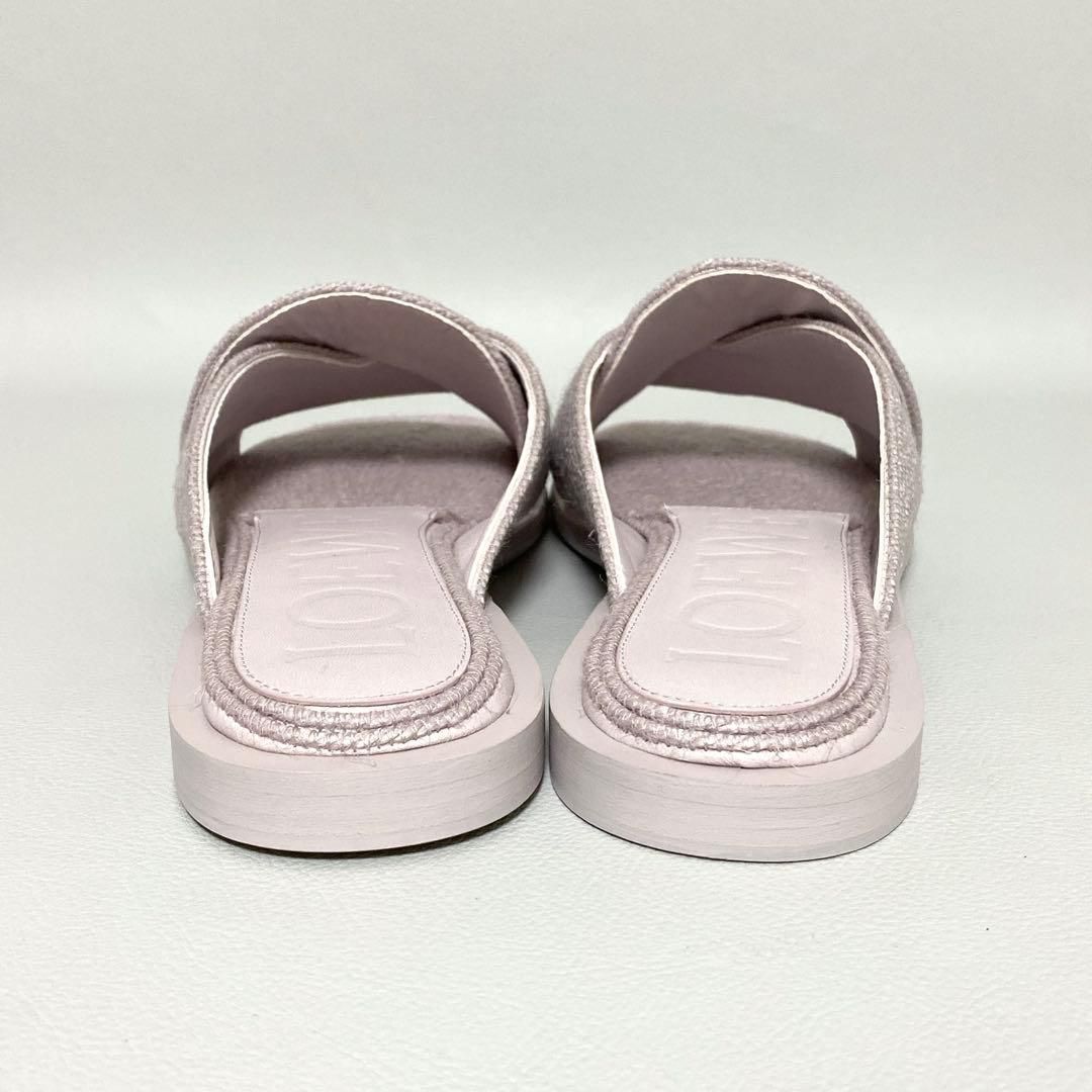 Loewe Slide Sandals Jute 40 Lavender — view 4