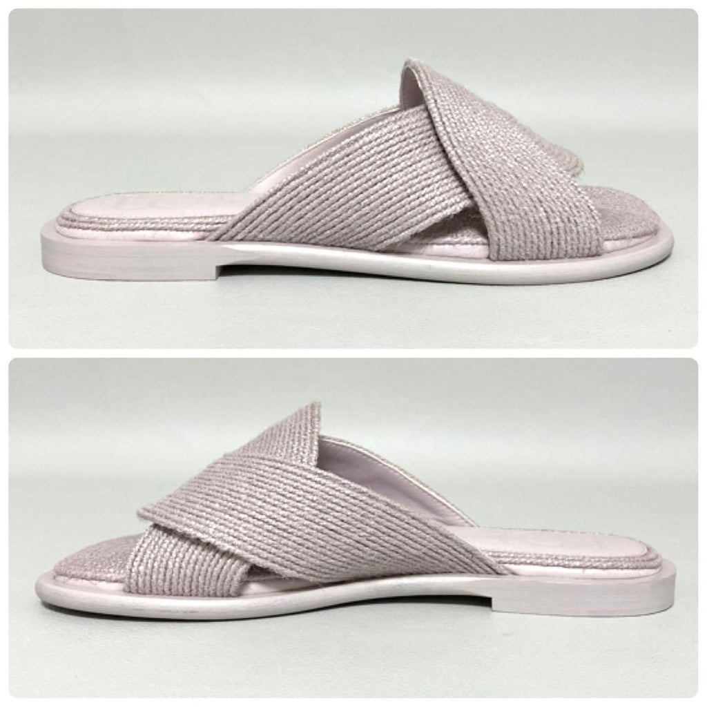 Loewe Slide Sandals Jute 40 Lavender — view 5