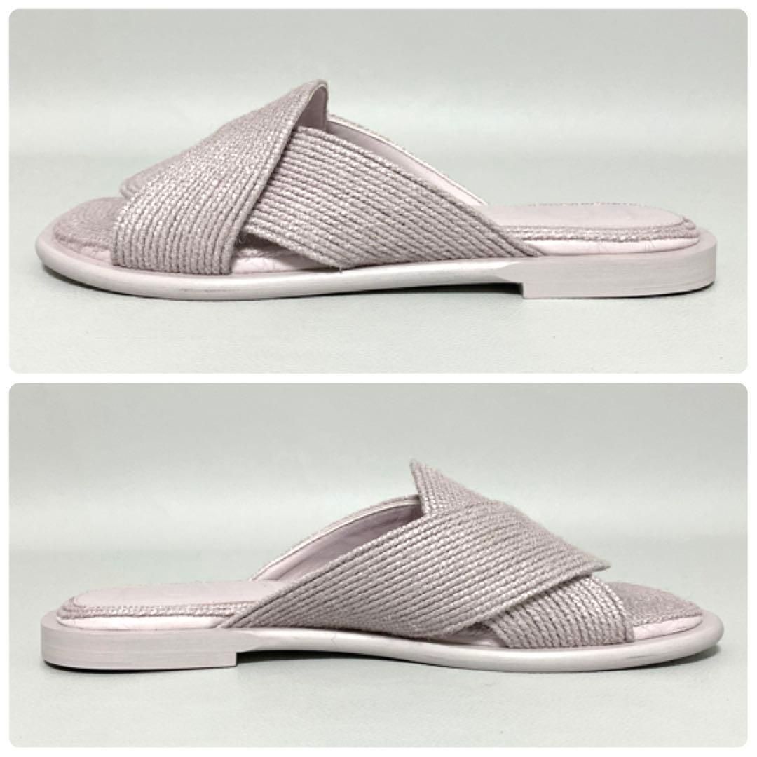 Loewe Slide Sandals Jute 40 Lavender — view 6