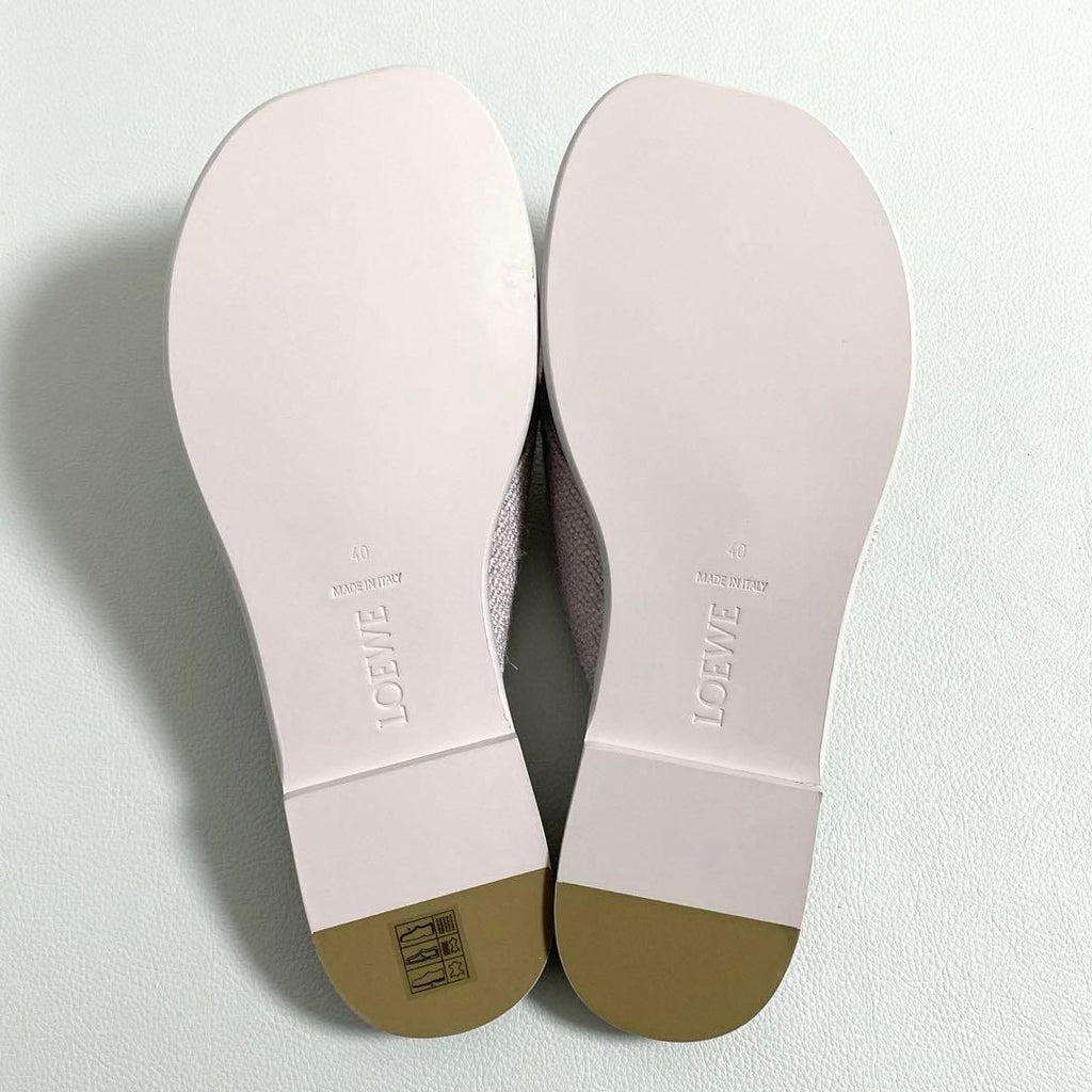 Loewe Slide Sandals Jute 40 Lavender — view 7