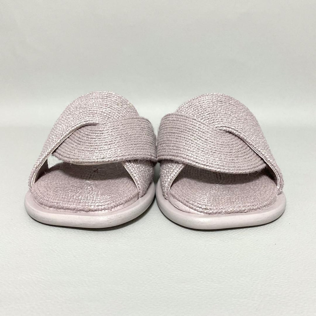 Loewe Slide Sandals Jute 40 Lavender — view 3