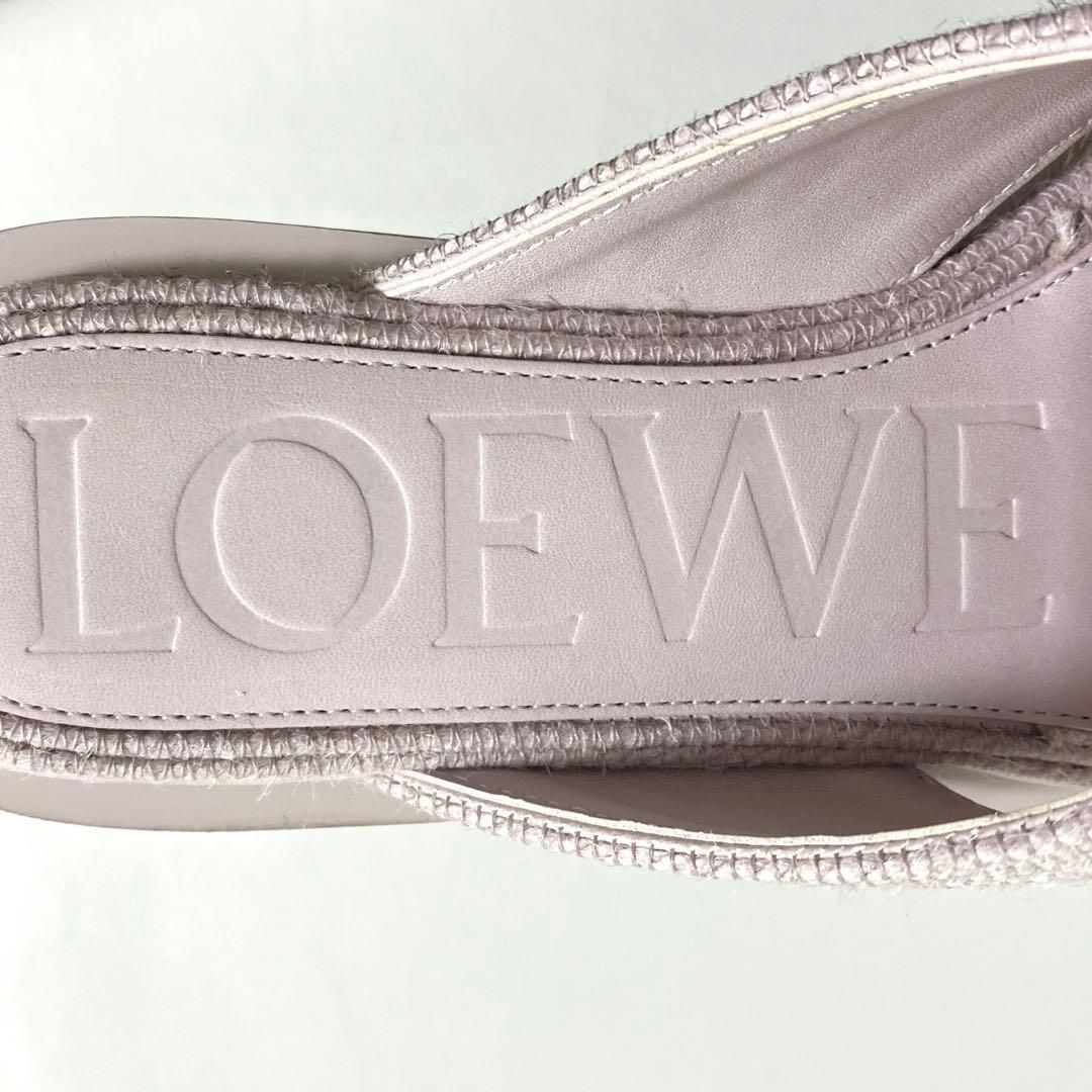 Loewe Slide Sandals Jute 36 Lavender — view 8