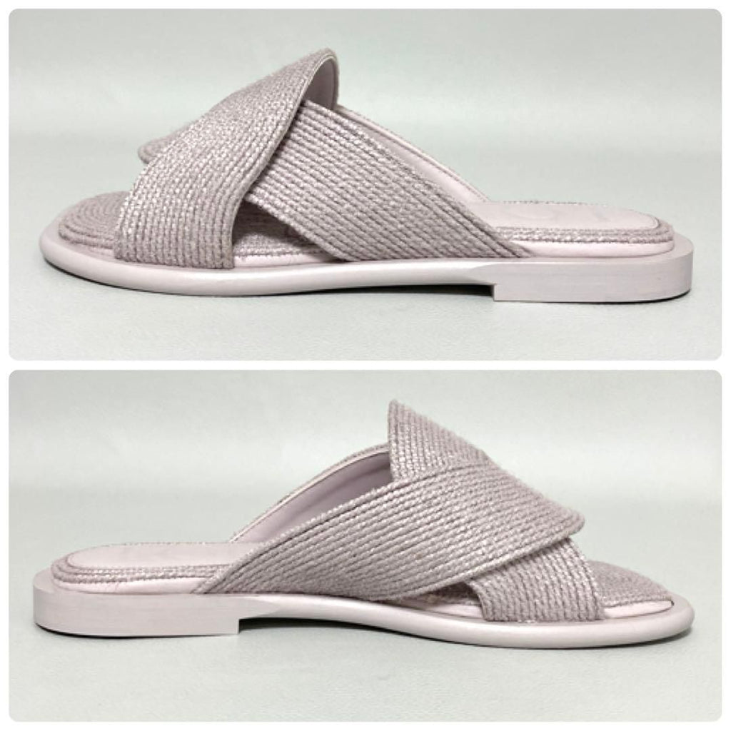 Loewe Slide Sandals Jute 36 Lavender — view 5
