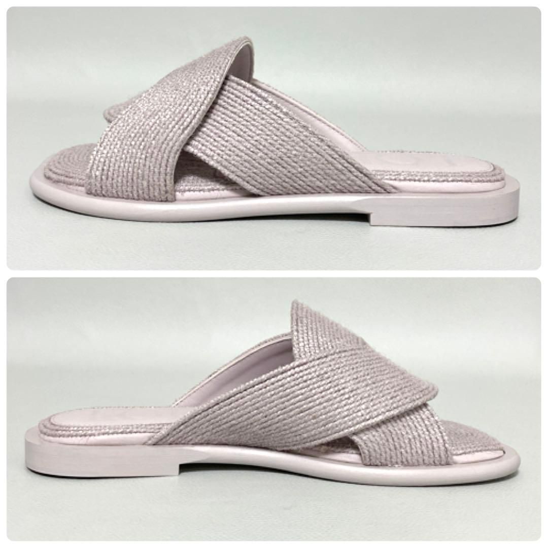Loewe Slide Sandals Jute 36 Lavender — view 5