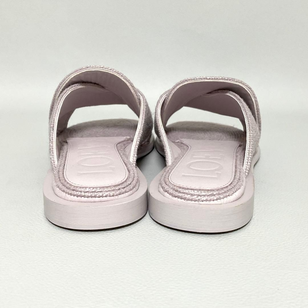 Loewe Slide Sandals Jute 36 Lavender — view 4