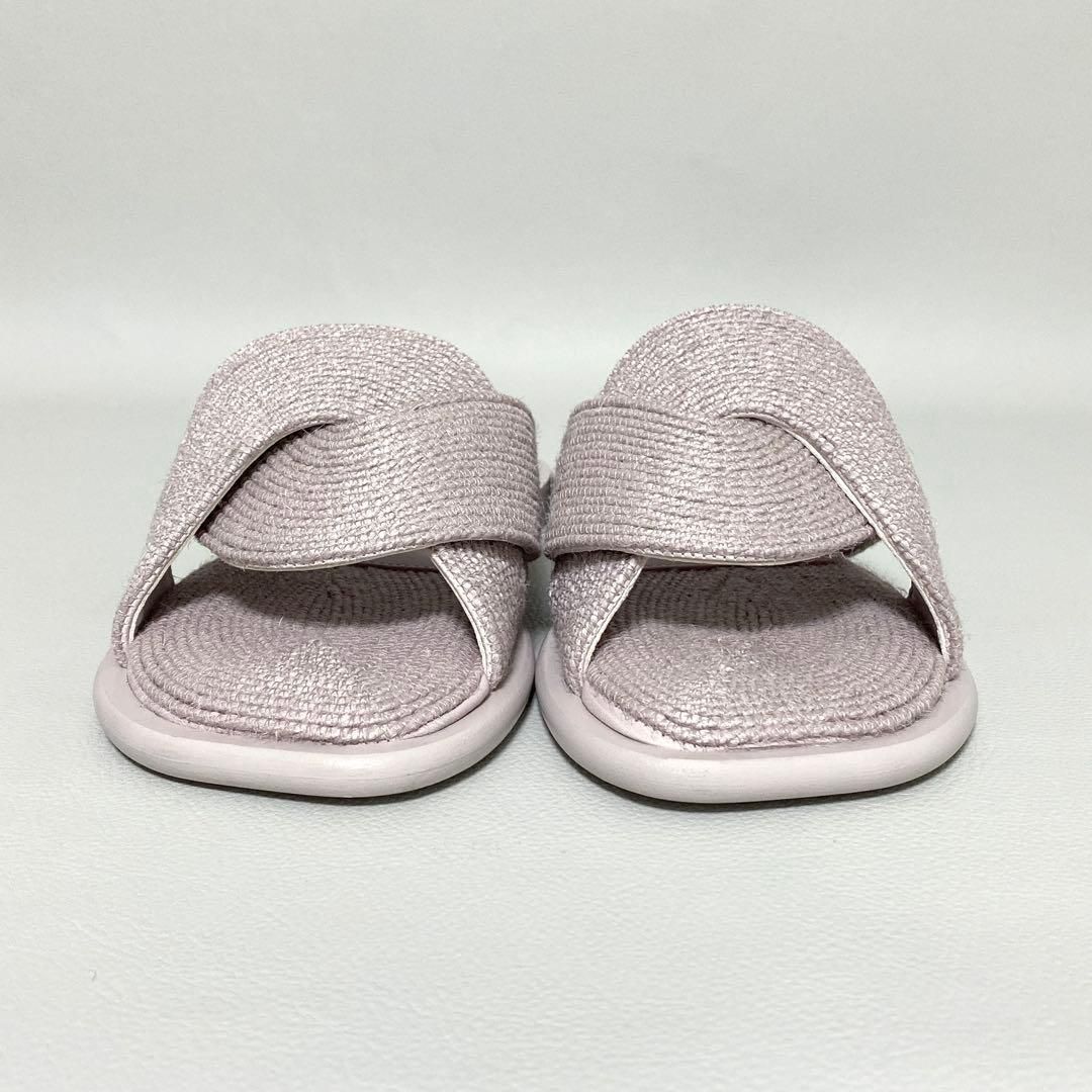 Loewe Slide Sandals Jute 36 Lavender — view 3