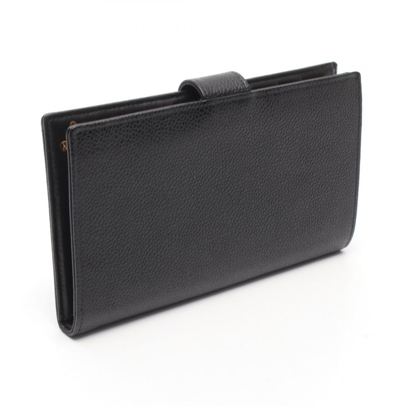 Chanel Bifold Long Wallet Coco Mark Black Leather — view 2