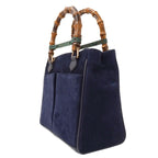 Gucci Bag Shoulder 2-Way Bamboo Suede Navy 000/123