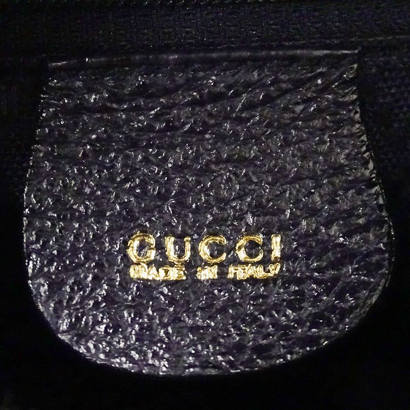 Gucci Bag Shoulder 2-Way Bamboo Suede Navy 000/123