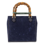 Gucci Bag Shoulder 2-Way Bamboo Suede Navy 000/123