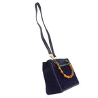 Gucci Bag Shoulder 2-Way Bamboo Suede Navy 000/123