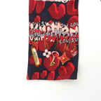 Louis Vuitton Bandeau Silk Monogram Key Pattern Logo Scarf Shawl Red — view 2