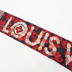 Louis Vuitton Bandeau Silk Monogram Key Pattern Logo Scarf Shawl Red — view 7