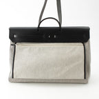 Hermes Herbag Her Bag Zip 50 Retourne Cabin Toile GM Shoulder Handbag