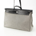 Hermes Herbag Her Bag Zip 50 Retourne Cabin Toile GM Shoulder Handbag