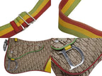 Dior Shoulder Bag Trotter Rasta Leather Canvas Silver — view 4