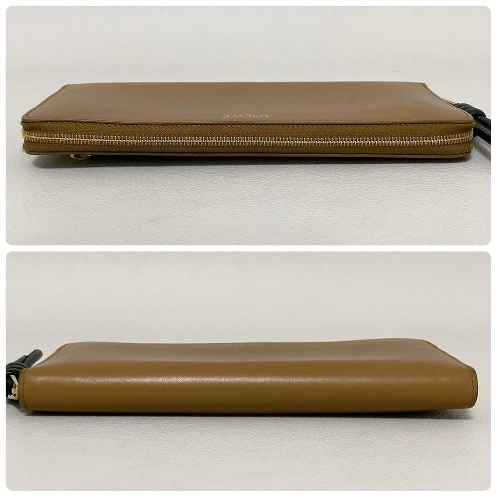 Loewe Knot Zip Around Wallet Camel — view 6