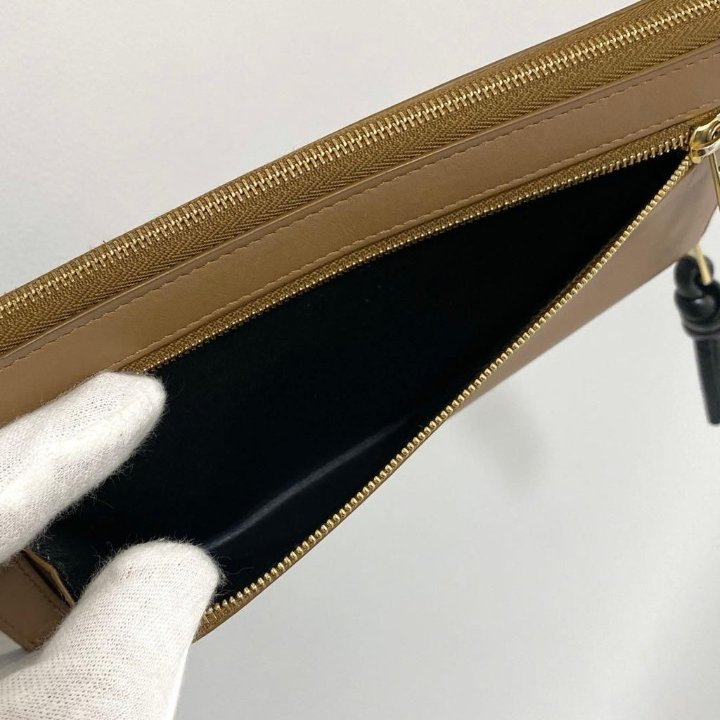 Loewe Knot Zip Around Wallet Camel — view 4