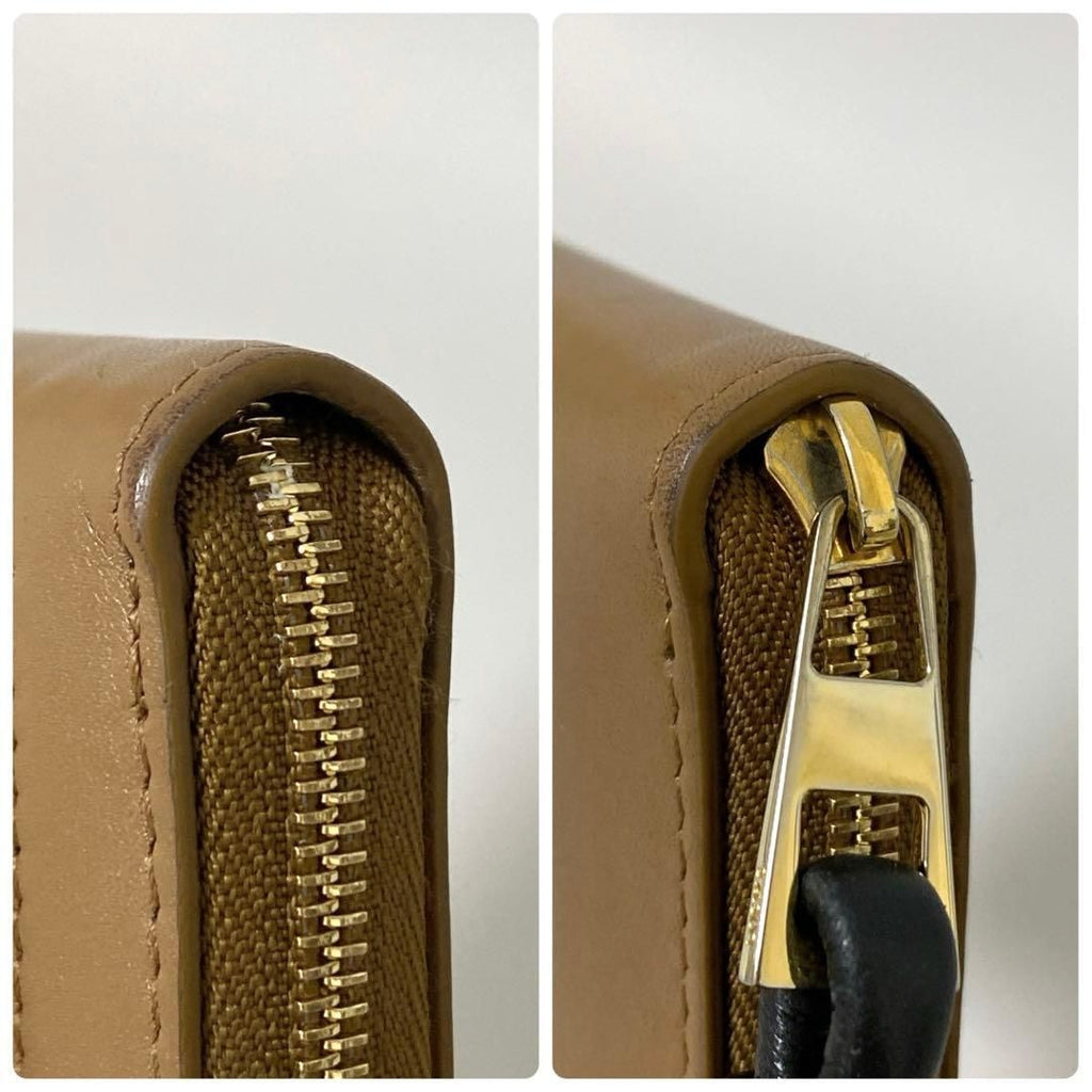 Loewe Knot Zip Around Wallet Camel — view 8