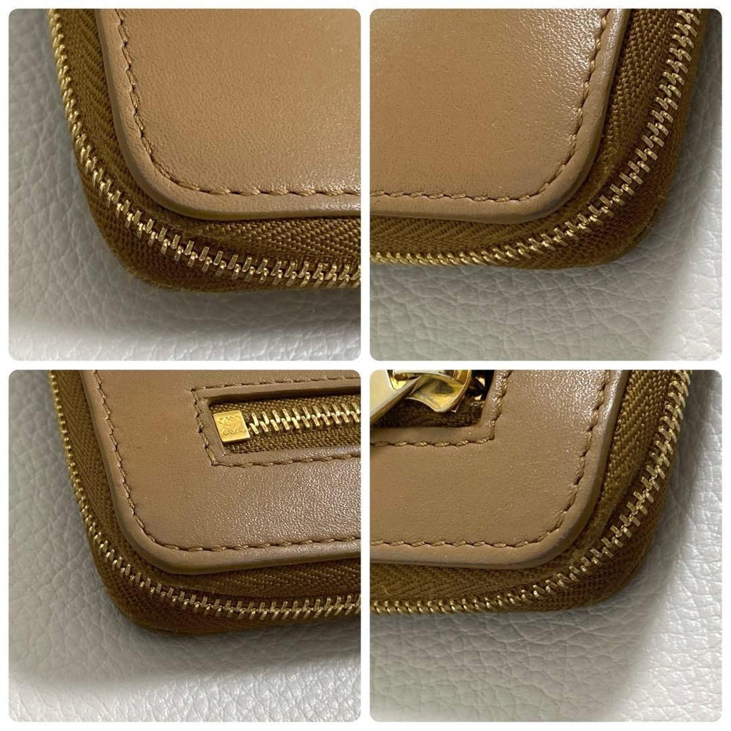 Loewe Knot Zip Around Wallet Camel — view 7