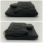 Chanel Quilted Zip Card Case Caviar Leather Black — view 4