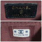 Chanel Quilted Zip Card Case Caviar Leather Black — view 9