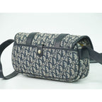 Christian Dior Trotter Shoulder Bag Pochette Canvas Gray Navy — view 3