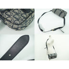 Christian Dior Trotter Shoulder Bag Pochette Canvas Gray Navy — view 7
