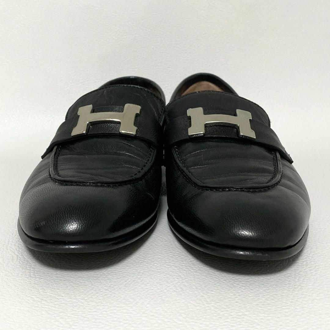 Hermes Moccasins Paris Loafers 35.5 Black — view 3