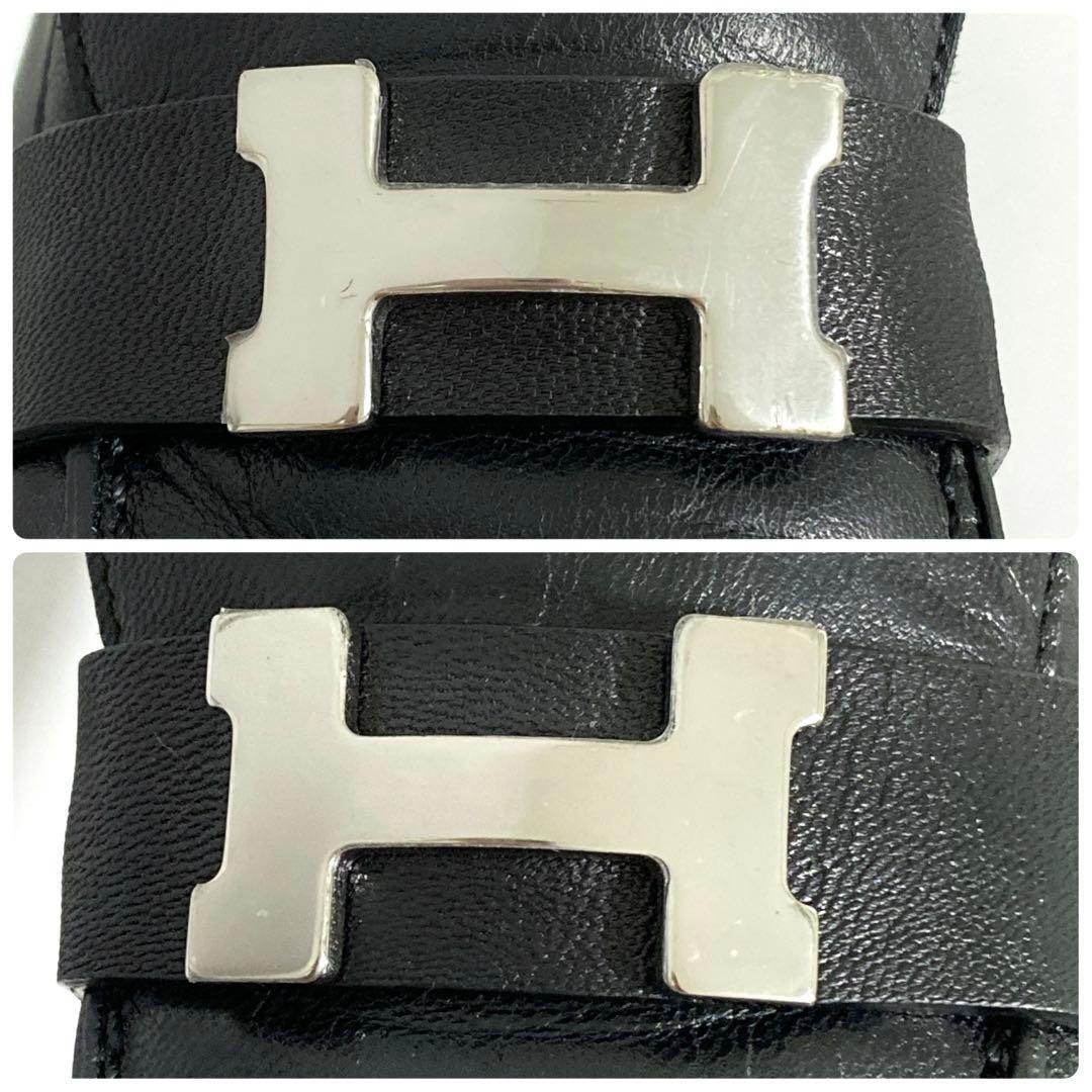 Hermes Moccasins Paris Loafers 35.5 Black — view 8