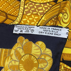Hermes Carre 90 Armets En Panache Feathered Cavalry Helmet Black Gold Scarf — view 7
