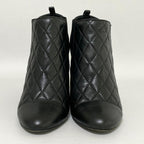 Chanel Quilted Side Gore Boots 36 Black Heel — view 3