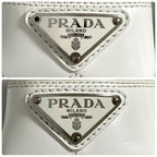 Prada Monolith Brushed Leather Loafers 36 White — view 8